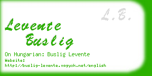 levente buslig business card